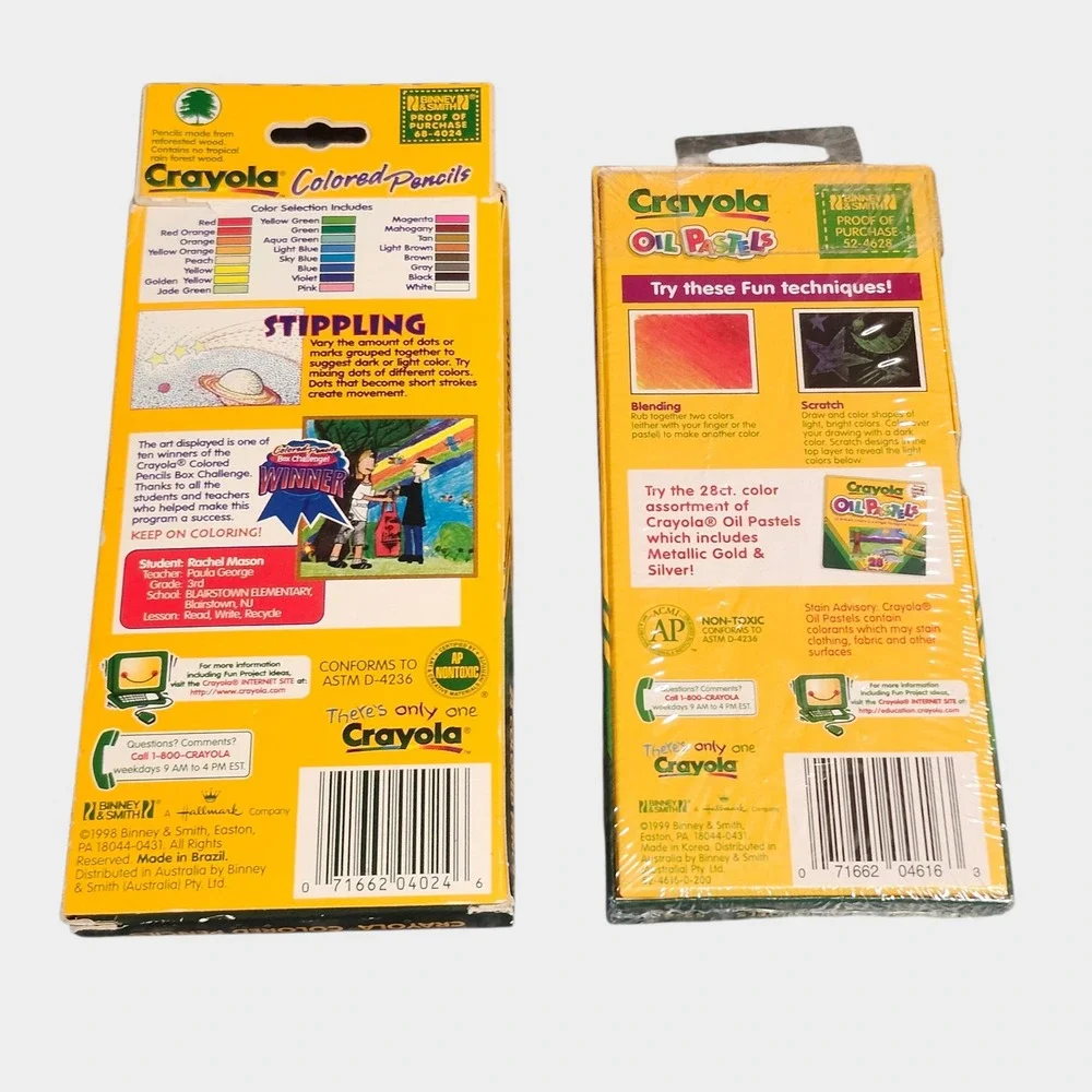 Crayola Art Set Kids Multicolor Vintage Oil Pastels & Colored Pencils